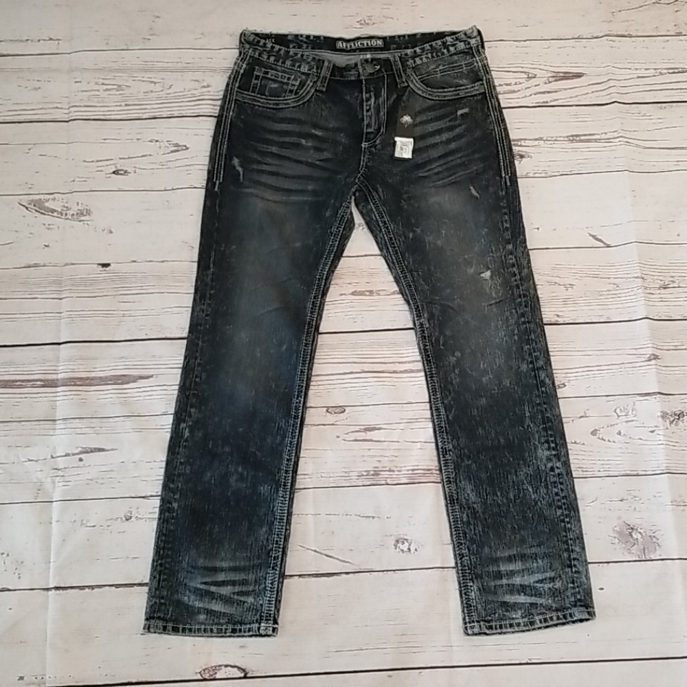 NWT Mens Affliction Ace Jean's 34